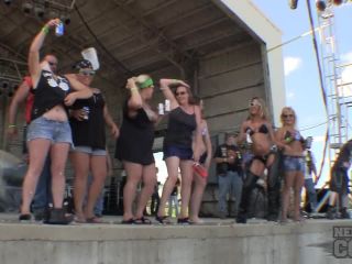 Sporty Young Girls Wet Tshirt Boob Contest at Abate 2014 Biker Rally Algona Iowa public Beth-0