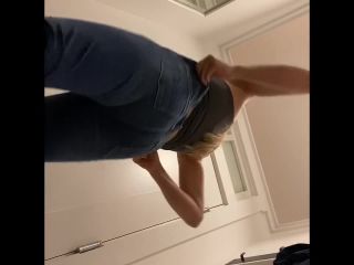 cute blonde girl with nice ass in the fitting room. hidden cam-5