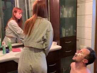 online clip 5 Petite Princess FemDom - Redhead Girl Brushes Her Teeth and Spits in Slave's Mouth - Amateur Femd... on amateur porn shrinking fetish-7