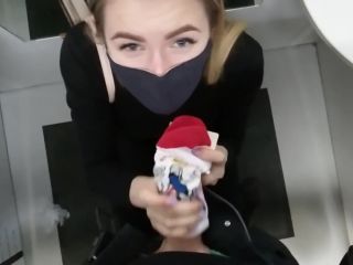 GF makes me Risky Cum inside White Disney Sock in Mall Public Changing ...-2
