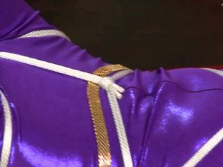 free online video 32 bdsm handcuffs Emily Addison – Purple Redux, catsuit cheesecake on femdom porn-3