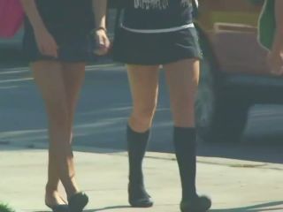Schoolgirls in sexy short skirts-0