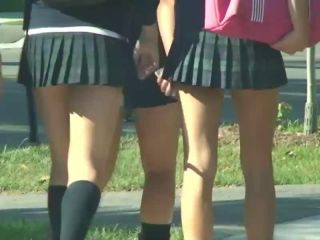 Schoolgirls in sexy short skirts-6
