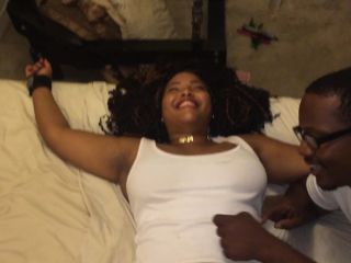 Thick ebony tummy tickle(Feet porn)-0