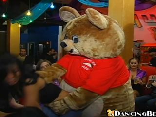 DANCING BEAR  Gang Of Hoes Receiving Gift Of Dick From Hung Male Stripp-1