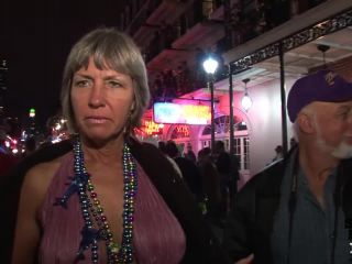 Mardi Gras Party Girls Flashing in Public - Black-5