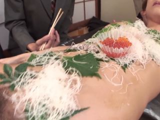 More Men Eat Food From A Japanese Girl And Stick Toys Inside Her Hairy -9