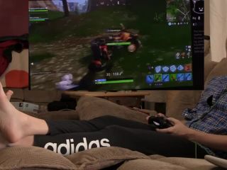 adult xxx clip 4 White girls feet , foot tease pov , gamer girl plays fortnite! barefoot joi, fetish play on solo female -8