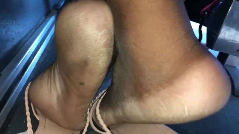 Candid ebony soles ashy feet