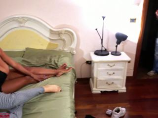 Lesbian friend sensual sock lling foot smelling foot worship foot  femdom-0