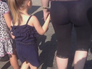 Milf s pink thong visible in public place public -1