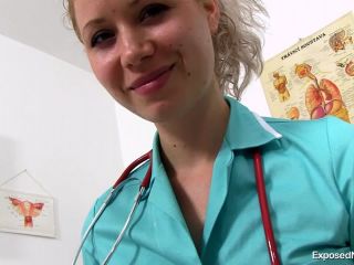 fetish handjob ExposedNurses - Lilya - 26 years girls , uniform on fetish porn-0