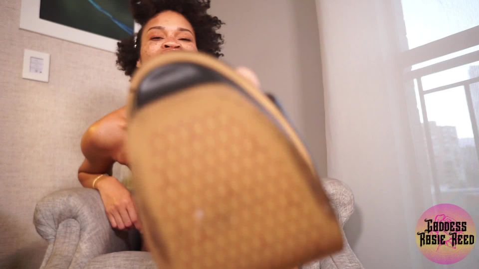 Goddess Rosie Foot Fetish Heel and Sole Licking Cum Eating Insction POV