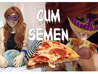 TRAILER  Pervert Eats Pizza With Semen 720p-7