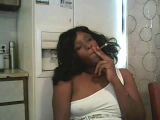 horny black girl smoking in kitchen 480p Black!-3
