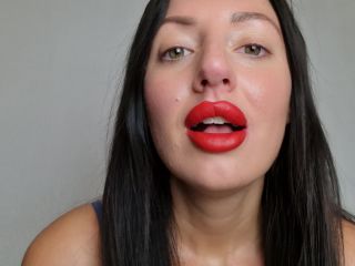 free online video 46 femdom butt plug tattoo | Tattooed Temptress – Obey My Big Red Lips | lipstick fetish-1