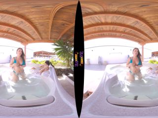 3D VR Hot Tub Fun With Topless Teen Girls Amelia & Jane-1