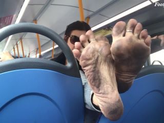 online xxx video 10 asian fetish porn Bus ride with black soles and cumshot – Feetwonders, barefoot footjob on feet porn-2