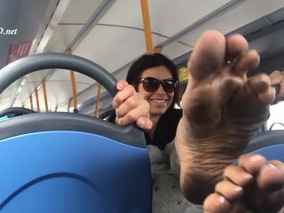 online xxx video 10 asian fetish porn Bus ride with black soles and cumshot – Feetwonders, barefoot footjob on feet porn-8