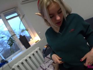 adult clip 36 MiraDavid – Christmas is Coming the Elfie Sister got Early Gift and was Fucked for it FullHD 1080p, spanish milf blowjob in public on blowjob porn -2