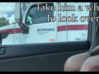 Hairy wife flashing truck drivers - Pussy-2