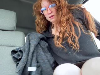 Redhead Milf Cums Big In Her Truck After Getting Laid Off-0