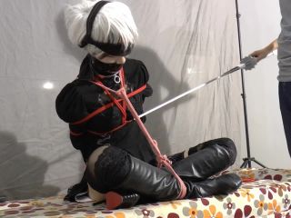 Asian Girls Bound and Gagged china rope bondage shibari ballgag cosplay Nier | fetish | asian girl porn ankle fetish-0