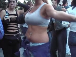 Rave girl dancing like a belly dancer BigTits!-9