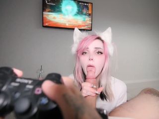 Pinkloving - Bitch fucks my dick while I play Genshin Impact - ? - Missionary-2