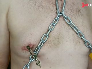 [GetFreeDays.com] BDSM slave in a gas mask. Dominatrix plays with slaves nipples and bound balls Sex Stream November 2022-3