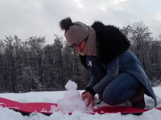 hardcore big tits rough sex cumshot | Play and Cum in Snow – Sexxy Lorry | outdoors-7