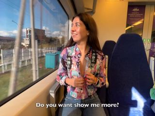 Shameless Girl Seduced A Guy On The Train And Gave Him A Blowjob In Public 1080p-5