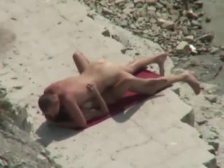 Wild fuck started in the water Nudism!-5