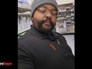 [GetFreeDays.com] Thick Black Daddy Jerks Off in Public Store Porn Clip January 2023-5