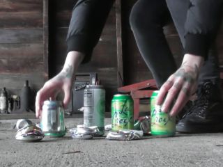 Aluminum Can Crushing In Combat Boots 1080p-2