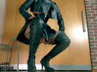 Bossy Ass Delilah2017-10-06 T #SISSY INSULTS ADN #SLAVE TRAINING; LEATHER CLAD #FEMDOM WILL PEGS YOU TO UNTIL YOU EAT-1