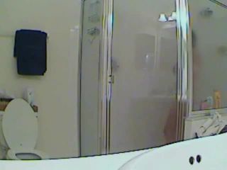 Chubby girl spied in a thorough  shower-7