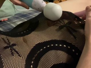 Femboy Can't Handle Using Two Vibes at Once and Shoots Cum Through Dress-6