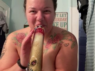 M@nyV1ds - rubberfoxx - Topless Smoking with a Big Ass Pipe-6