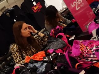 Candid vor teen shopping for lingerie with mom-0