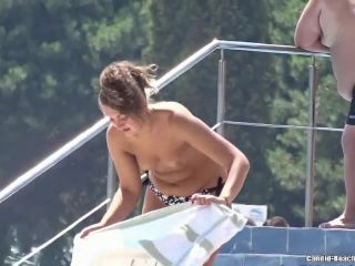 Hot bikini babes tanning at the pool(porn)-9