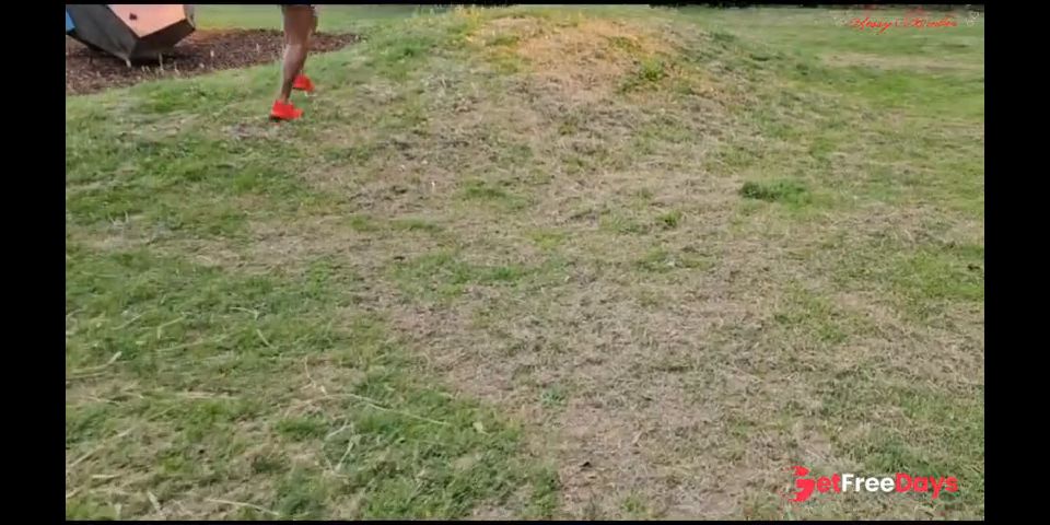 [GetFreeDays.com] Flashing in the PARK in a Slutty Outfit - UPSKIRT No PANTIES with People Around Porn Film January 2023