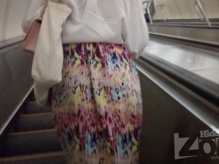 Hidden-Zone.com- Up3046 Upskirt for slim tanned girl with long multi-colored skirt. Our cameraman spent a long time -7