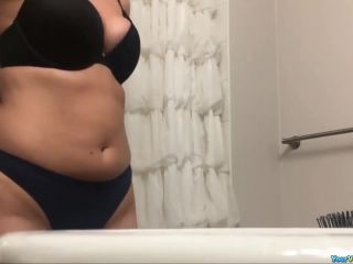 Curvy teen before and after shower-0