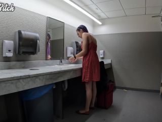 Boba Bitch – CAUGHT Masturbating in Airport Bathroom.-9