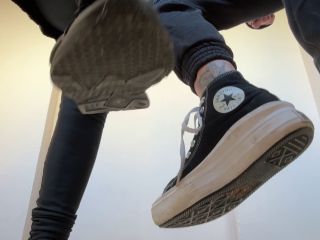 PETITE PRINCESS FEMDOM: DOUBLE POV SPITTING AND DIRTY SNEAKER SOLES WORSHIP 1080P - Shoe licking-5