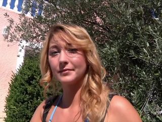 Hardcore casting with a young french blond girl by the pool. part 1 casting Emily-1