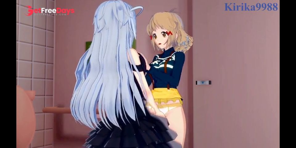 [GetFreeDays.com] Hibiki Tachibana and Bodewig intense lesbian play. - Symphogear and Infinite Stratos Hentai Adult Film July 2023