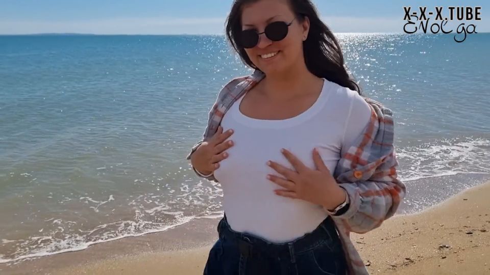 Hardcore porn A Walk On The Beach Ended With A Blowjob And Cum On My Tits  Evolga 