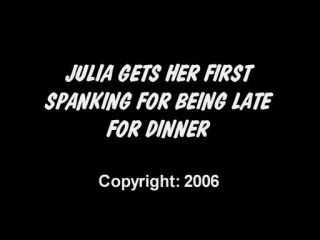 Real-Life-Spankings vidsjulia first spanking late for dinner-0
